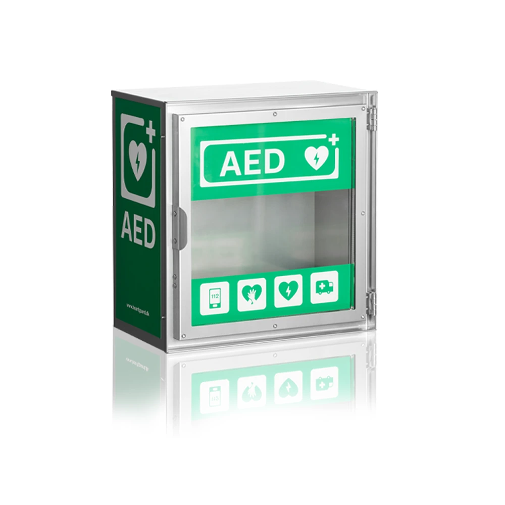 [CAH-01110] HEARTGUARD Edelstahl AED-Schrank Polaredition -40°C