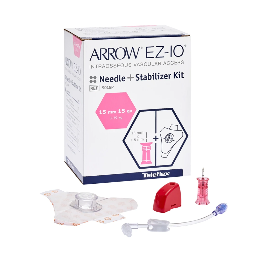 [9018P] EZ-IO Nadel für Kinder 3-39kg inkl. Stabilizer | Packung a 5 Stück | rosa